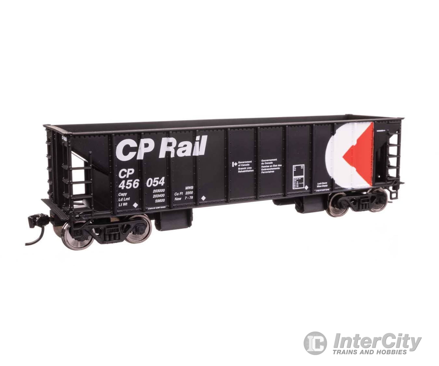 Walthers HO 57009 41’ Ballast Hopper - Ready to Run - Canadian Pacific #456054 Freight Cars