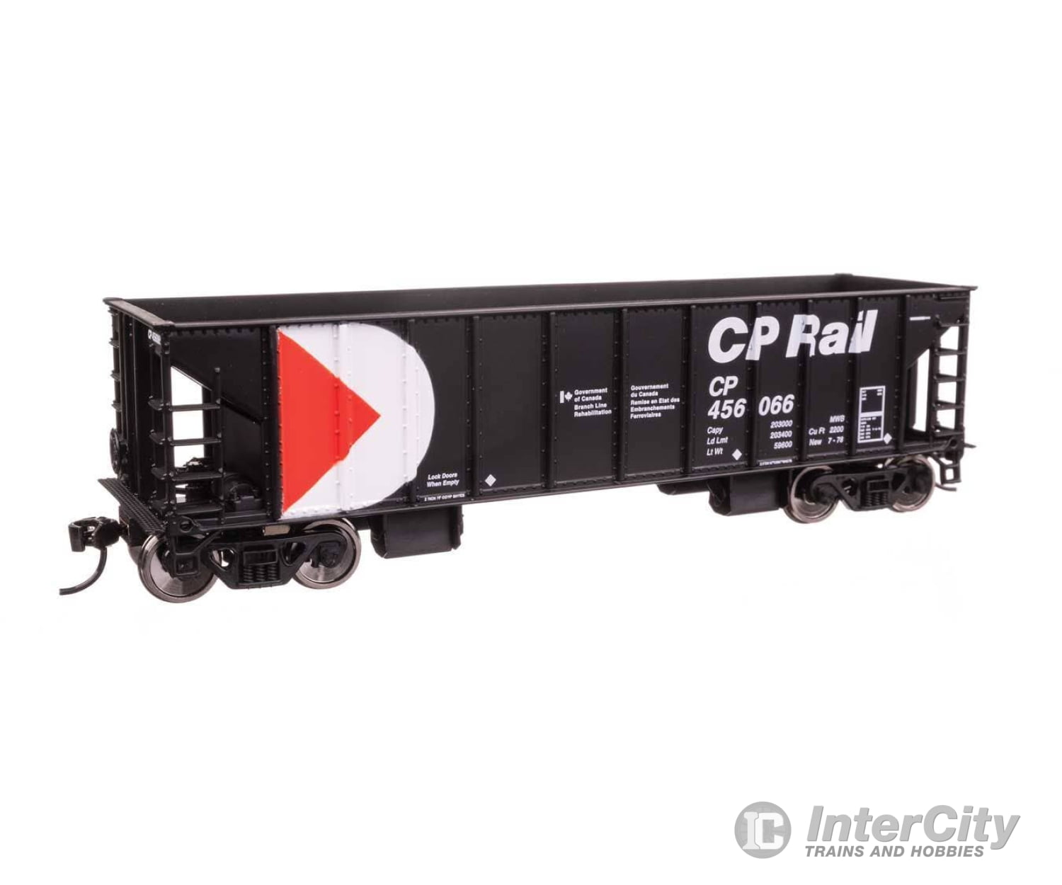 Walthers HO 57010 41’ Ballast Hopper - Ready to Run - Canadian Pacific #456066 Freight Cars