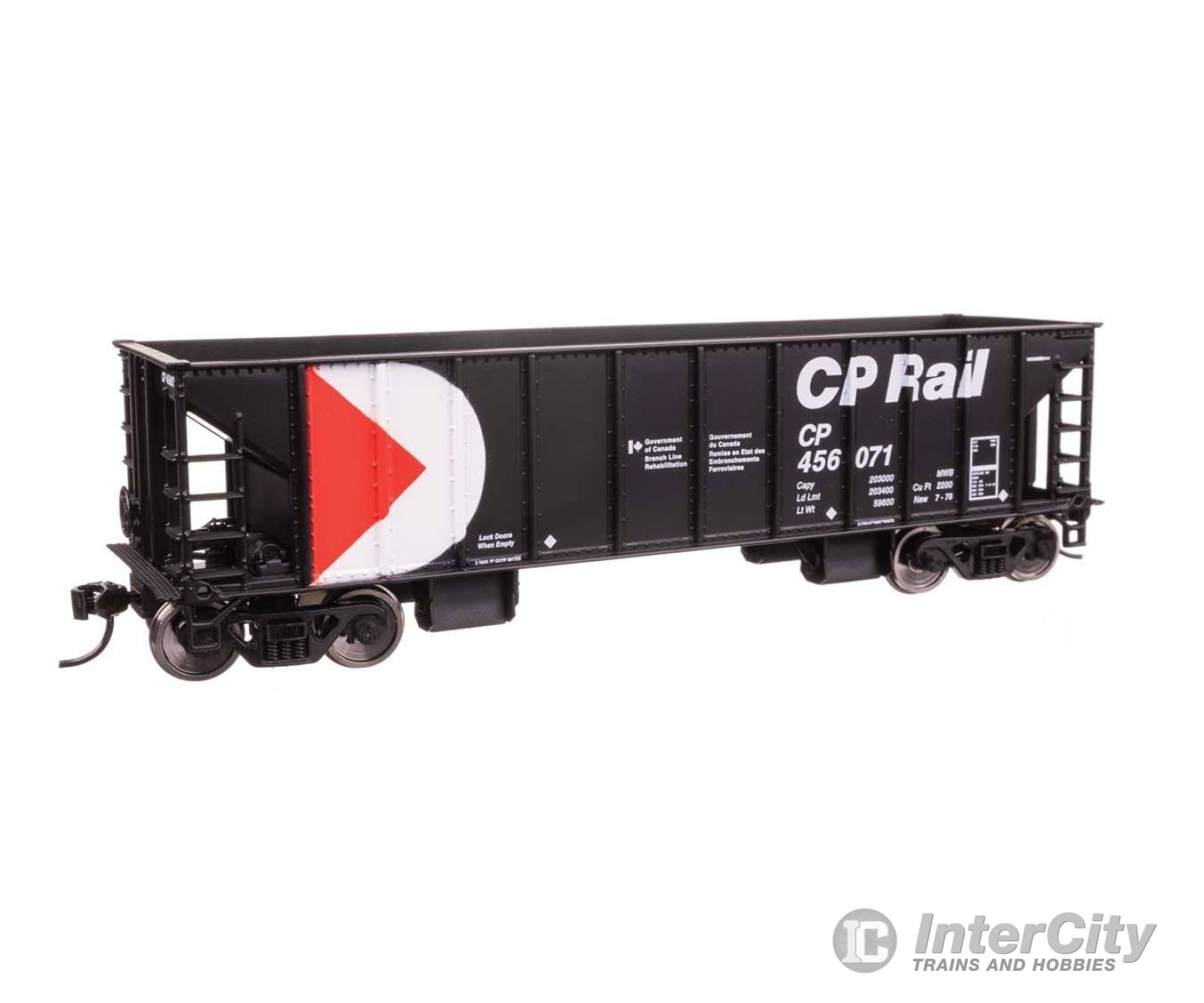 Walthers HO 57011 41’ Ballast Hopper - Ready to Run - Canadian Pacific #456071 Freight Cars