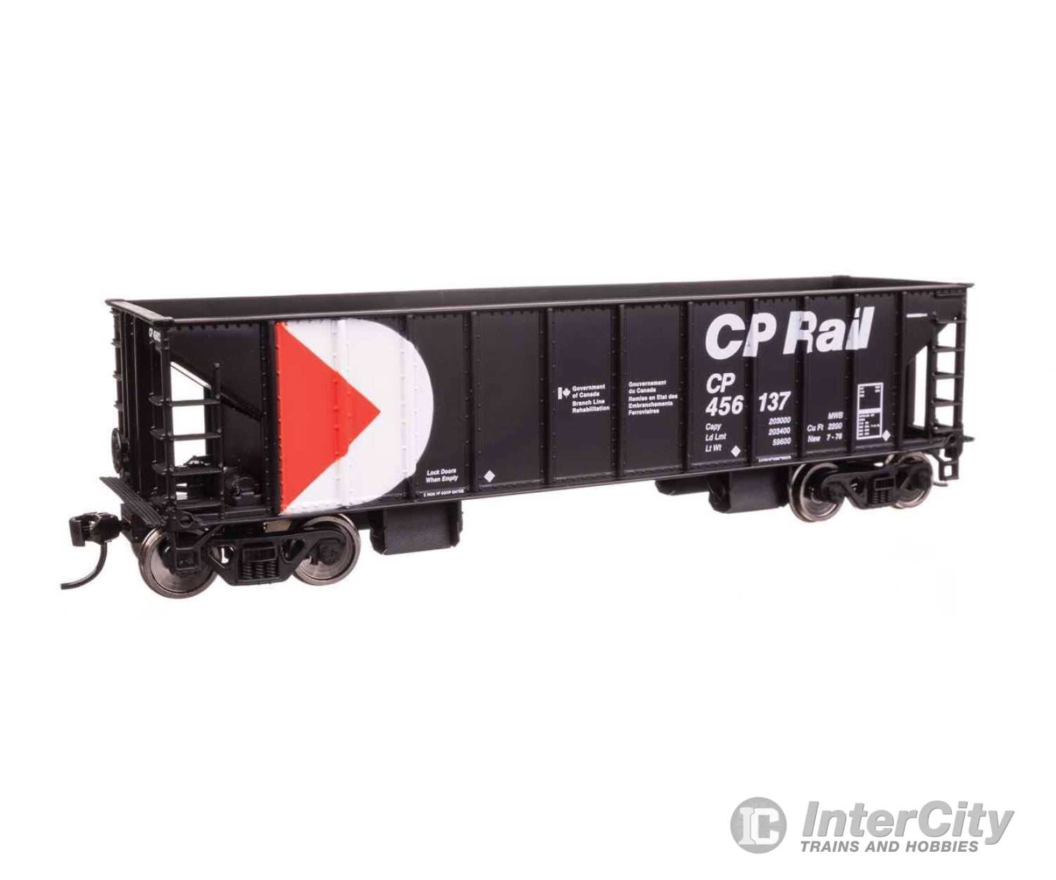 Walthers HO 57012 41’ Ballast Hopper - Ready to Run - Canadian Pacific #456137 Freight Cars