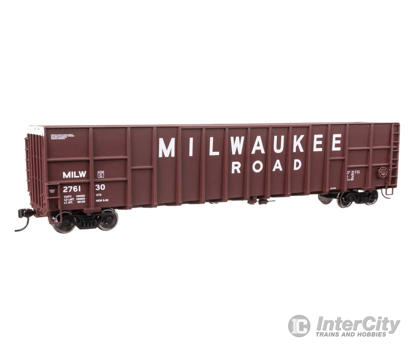 Walthers HO 6119 61’ Wood Chip Gondola - Milwaukee Road #276130 Freight Cars