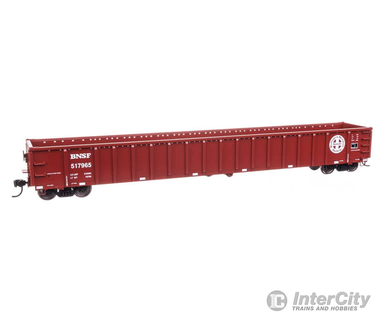 Walthers HO 6463 68’ Railgon Gondola - Ready To Run - BNSF Railway #517965 Freight Cars