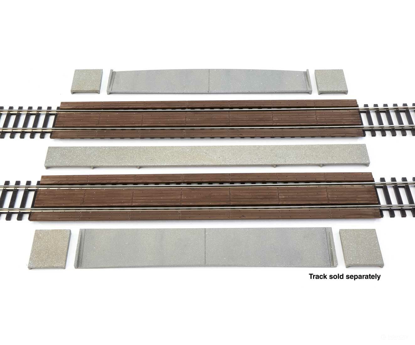 Walthers 83116 Modern Wood Crossing Pkg(2) -- Kit Track & Turnouts