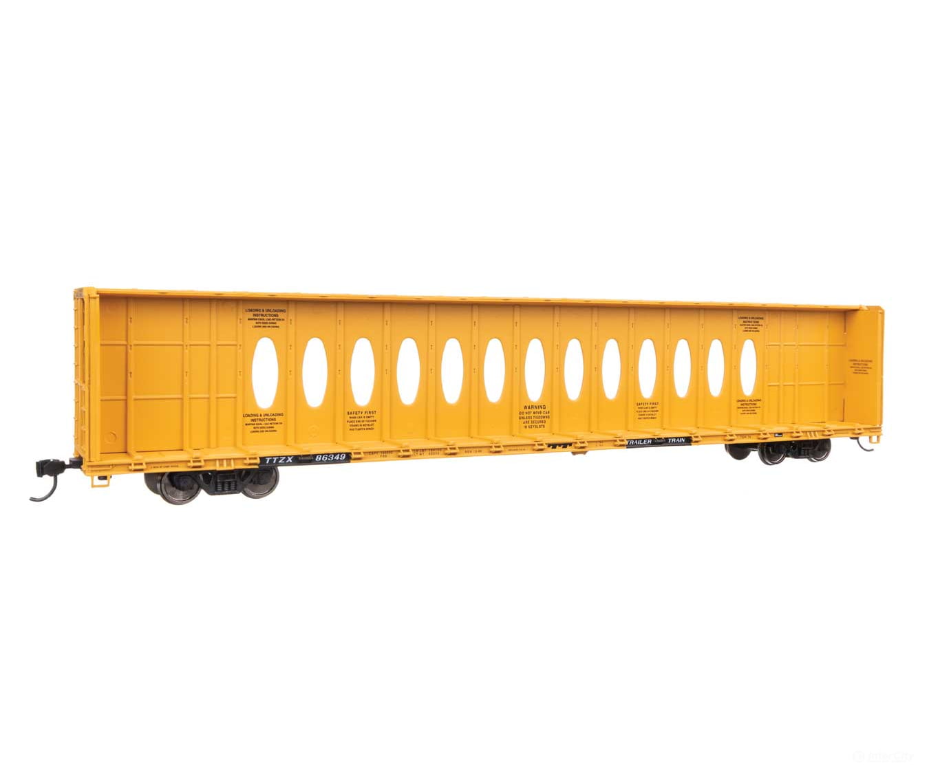 Walthers HO 910-50744 72’ Centerbeam Flatcar w/Opera Windows - TTX #86349 - Freight Cars