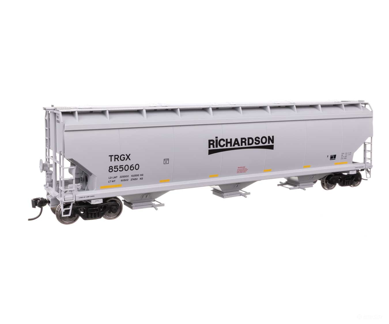 Walthers HO 910-7753 60’ NSC 5150 3-Bay Covered Hopper - Ready to Run - Richardson TRGX #855062 Freight Cars