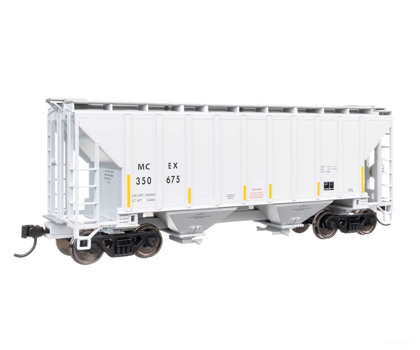 Walthers HO 910-8516 37’ 2980 Cubic-Foot 2-Bay Covered Hopper - MCEX #350675 - Freight Cars