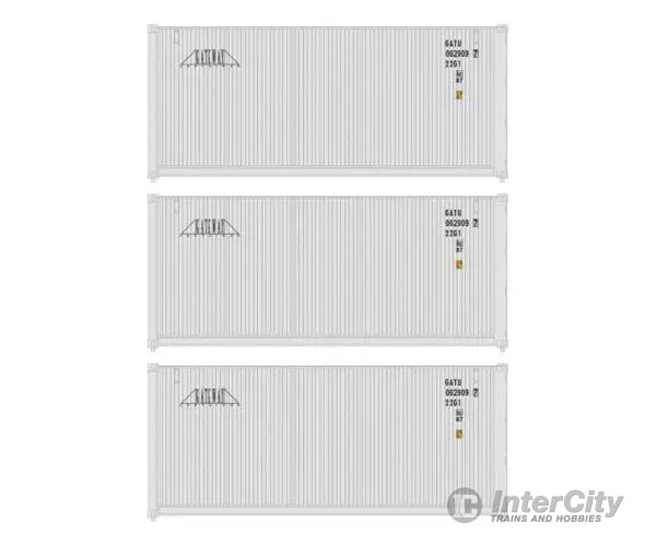 Walthers HO 949-18051 20’ Fully Corrugated Container - 3-Pack - Gateway Freight Cars