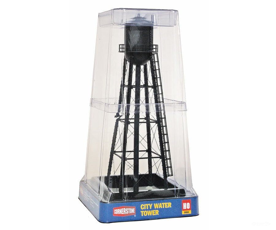 Walthers Cornerstone 2825 City Water Tower - Built-Ups -- Assembled Black 3-3/4 X 11’ 9.3 27.5Cm