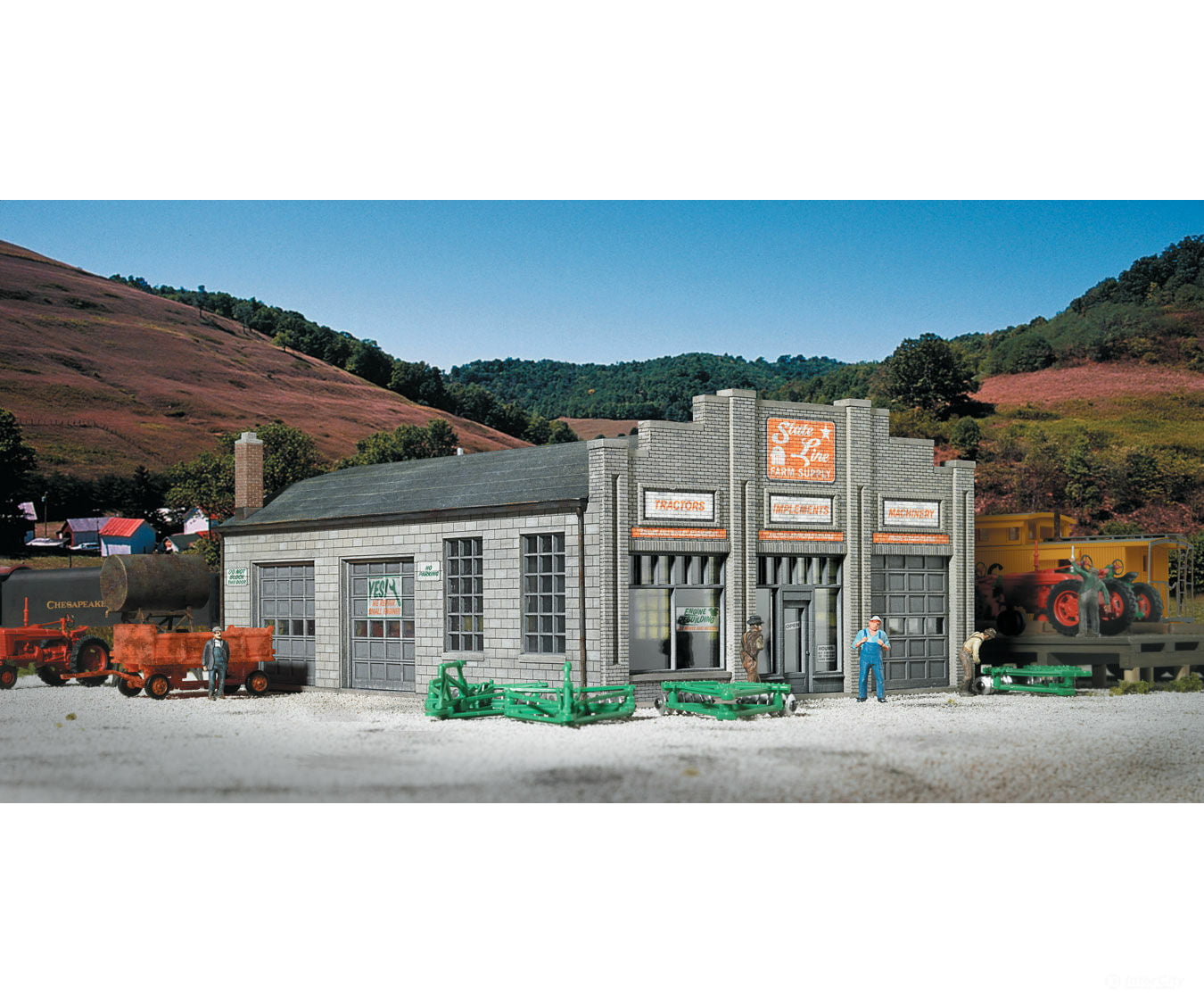 Walthers Cornerstone 2912 State Line Farm Supply -- Kit - 7-1/4 X 5-3/8 3’ 18.4 13.7 7.6Cm