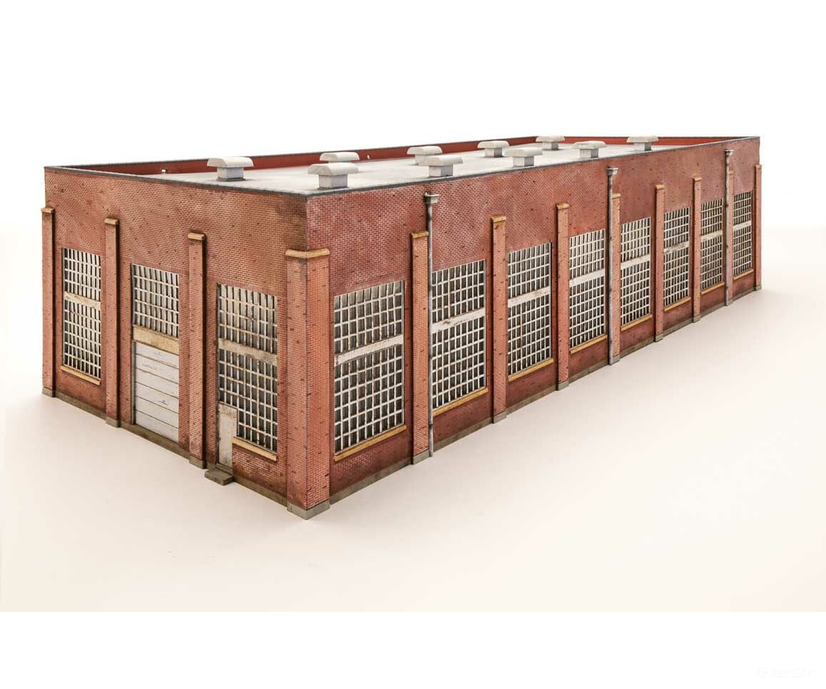 Walthers Cornerstone 2923 130’ 2-Stall Diesel Engine House -- Kit Structures