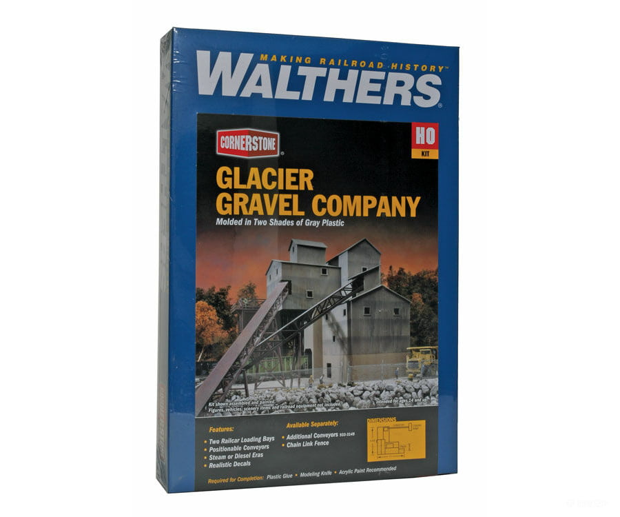 Walthers Cornerstone 3062 Glacier Gravel Company -- Kit - 9-3/8 X 11 10-1/4’ 23.8 27.9 26Cm