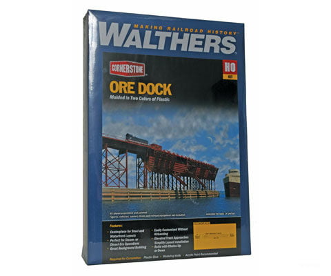 Walthers Cornerstone 3065 Ore Dock -- Kit - 48-1/2 X 5’ 121.2 12.5Cm Structures