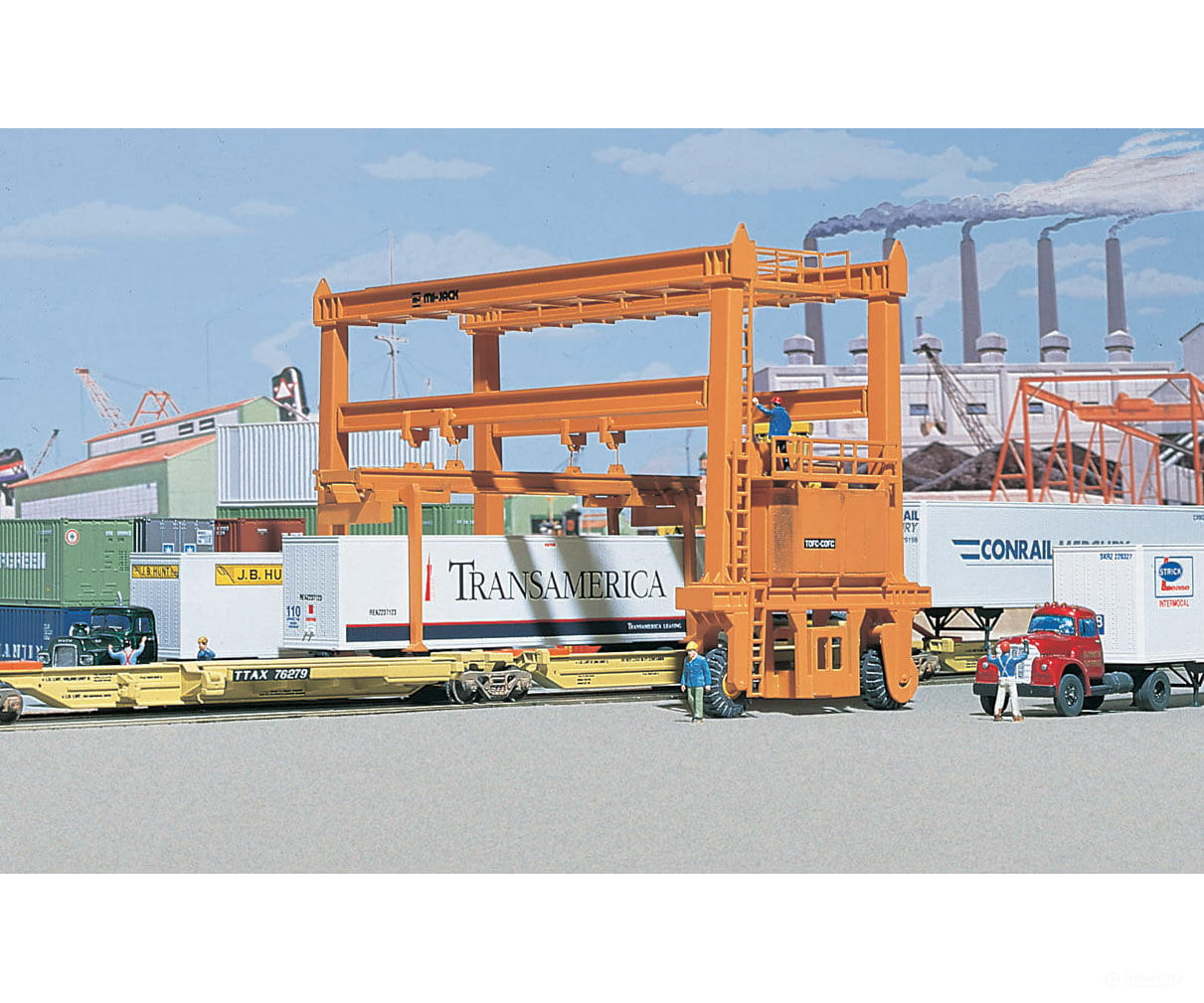 Walthers Cornerstone 3122 Mi-Jack Translift(R) Intermodal Crane -- Kit - 7-3/8 X 3-3/4’ 18.7