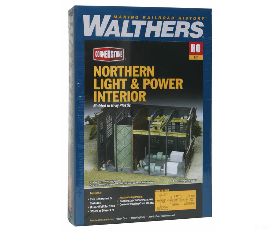 Walthers Cornerstone 3130 Interior Kit -- For Northern Light & Power Powerhouse Scenery Details