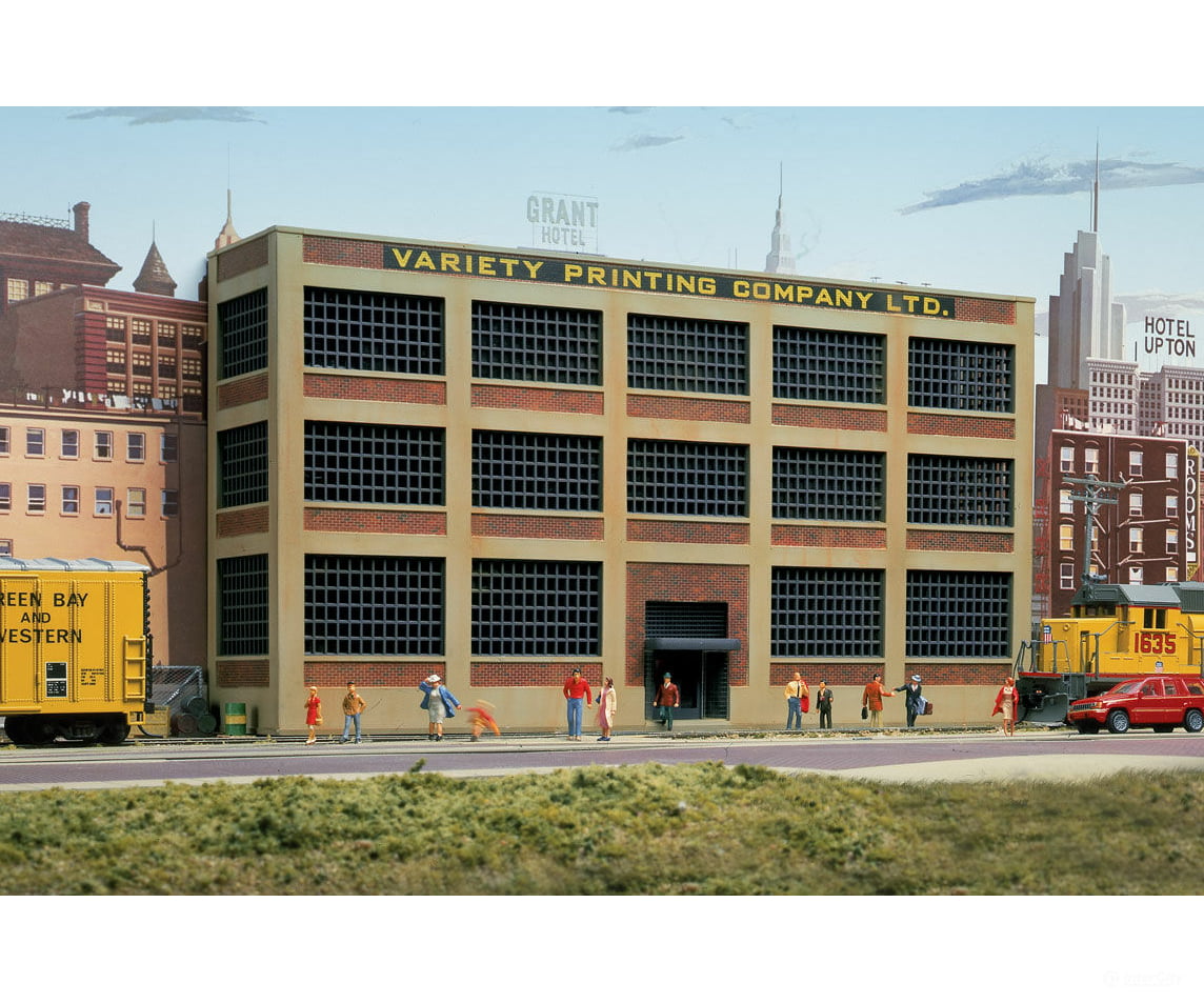 Walthers Cornerstone 3161 Variety Printing Background Building -- Kit - 12-1/4 X 2-3/4 6-11/16 30.6