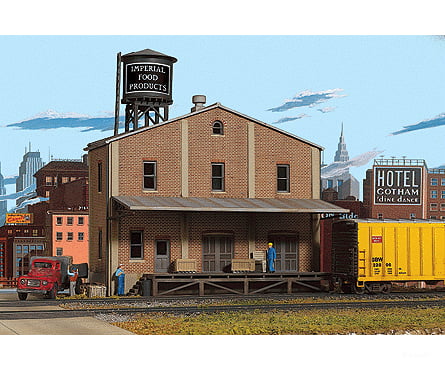 Walthers Cornerstone 3184 Imperial Food Products Background Building -- Kit - 6-1/4 X 3-1/4
