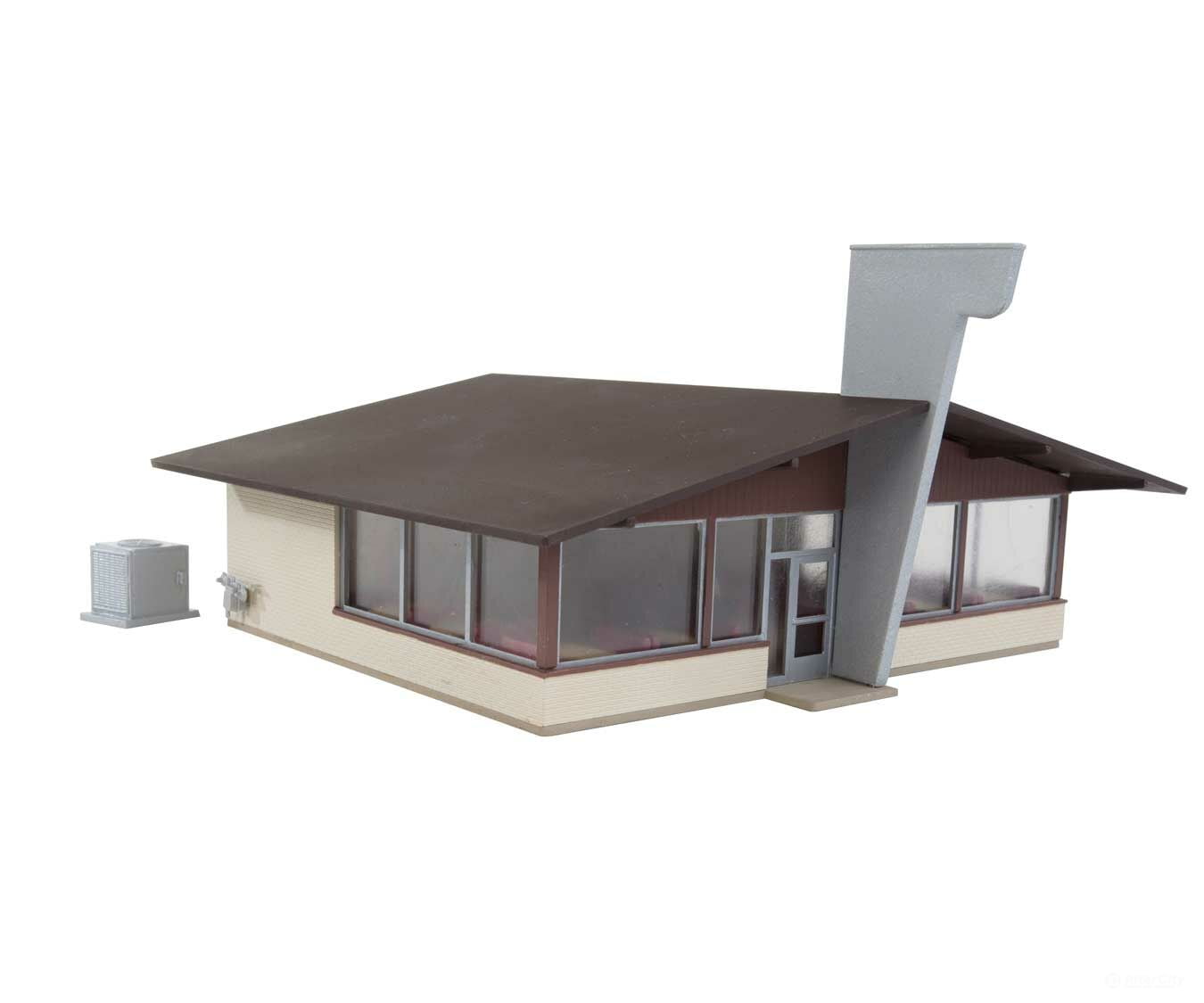 Walthers Cornerstone 3489 Vintage Motor Restaurant -- Kit - 6-3/4 X 5-5/8 3-1/4’ 17.1 14.2 8.2Cm