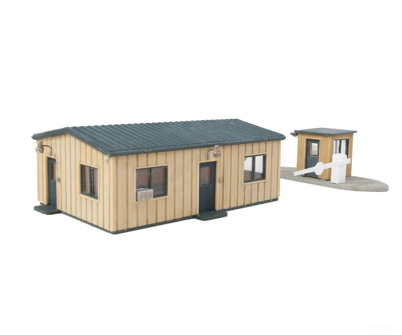 Walthers Cornerstone 3517 Office & Guard Shack -- Kit - Office: 4-1/8 X 3 1-1/2’ 10.5 7.6 3.8Cm