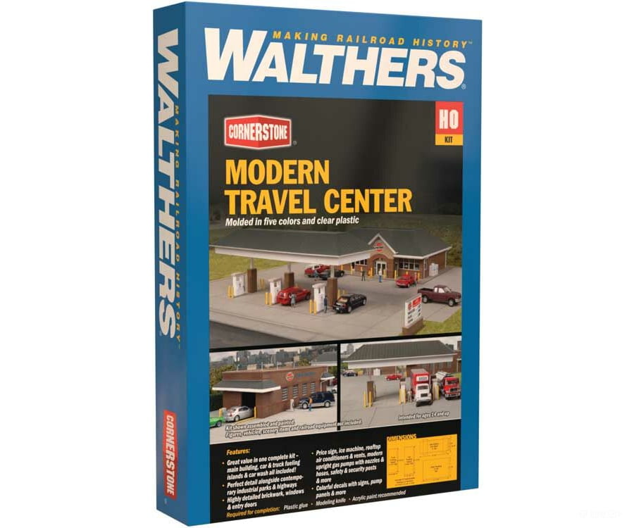Walthers Cornerstone 3538 Modern Travel Center / Gas Station -- Kit Structures