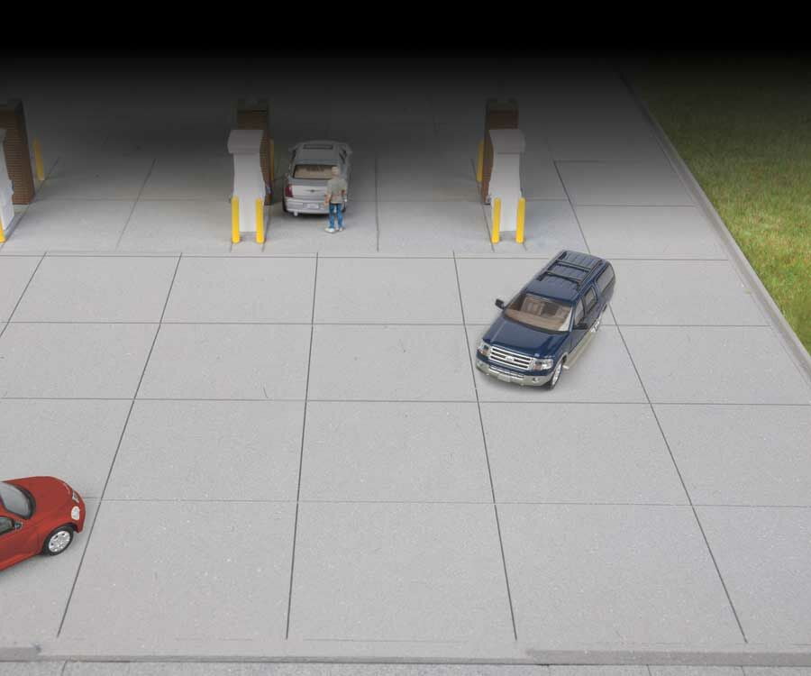 Walthers Cornerstone 3540 Gas Station Concrete Parking Lot -- Kit - Set Of 2 Sections; Each:
