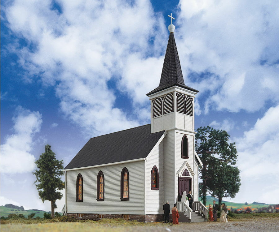 Walthers Cornerstone 3655 Cottage Grove Church -- Kit - 7 X 3-1/2 8’ 17.8 8.9 20.3Cm Structures