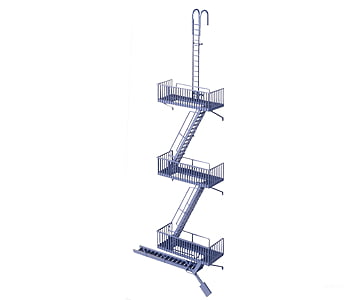 Walthers Cornerstone 3729 Vintage Fire Escape - - Kit Scenery Details