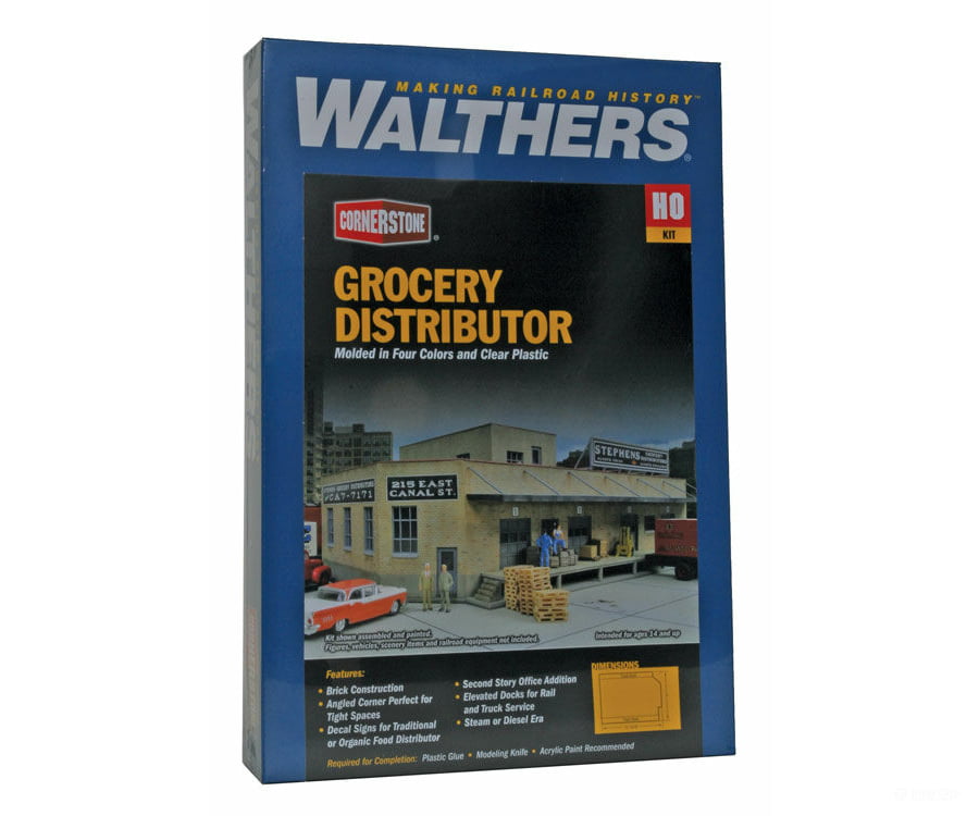 Walthers Cornerstone 3760 Grocery Distributor -- Kit - 12-13/16 X 9’ 32 22.5Cm Structures