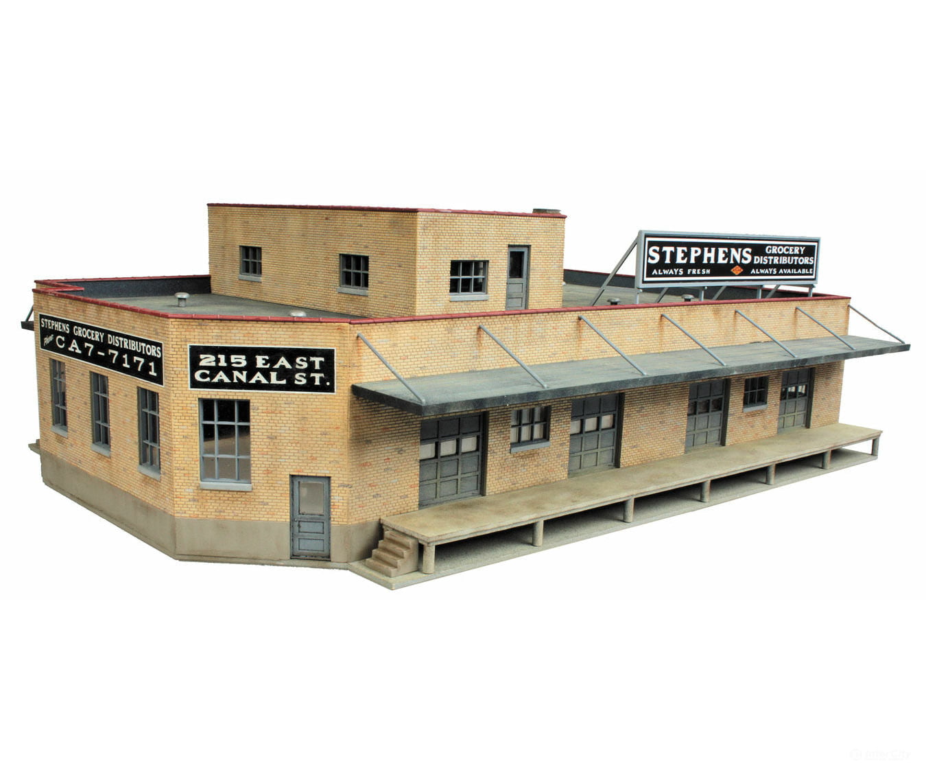 Walthers Cornerstone 3760 Grocery Distributor -- Kit - 12-13/16 X 9’ 32 22.5Cm Structures