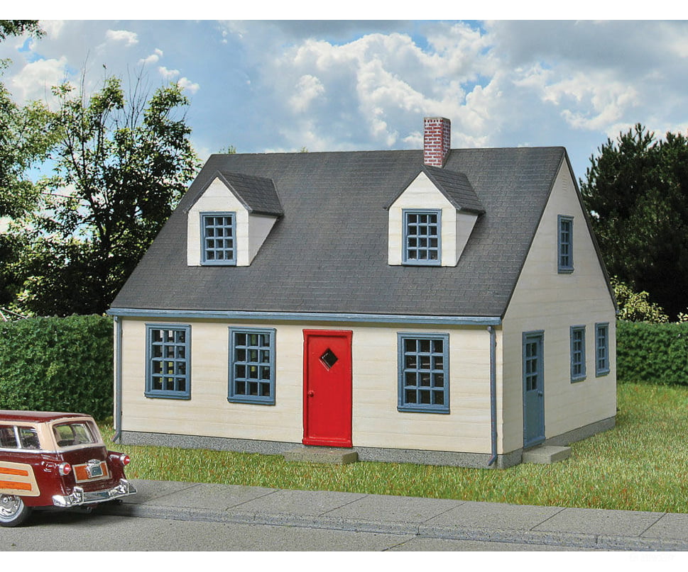 Walthers Cornerstone 3776 Cape Cod House -- Kit - 4-1/4 X 3-5/8 3’ 10.7 9.2 7.6Cm Structures