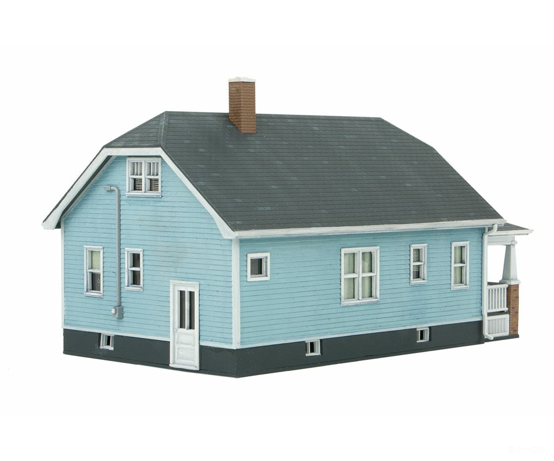 Walthers Cornerstone 3787 American Bungalow -- Kit - 6-11/32 X 3-5/8 3-1/2’ 16.1 9.1 8.8Cm