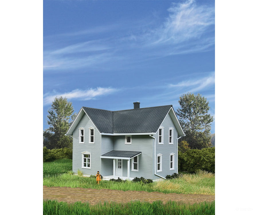 Walthers Cornerstone 3789 Tillman Farm House -- Kit - 4-11/16 X 4-1/4 4-3/8 11.9 10.7 11.1Cm