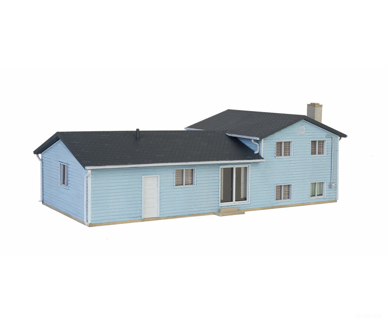 Walthers Cornerstone 3794 Split-Level House -- Kit - 7-1/4 X 3-3/4 2-9/16’ 18.4 9.5 6.5Cm Structures