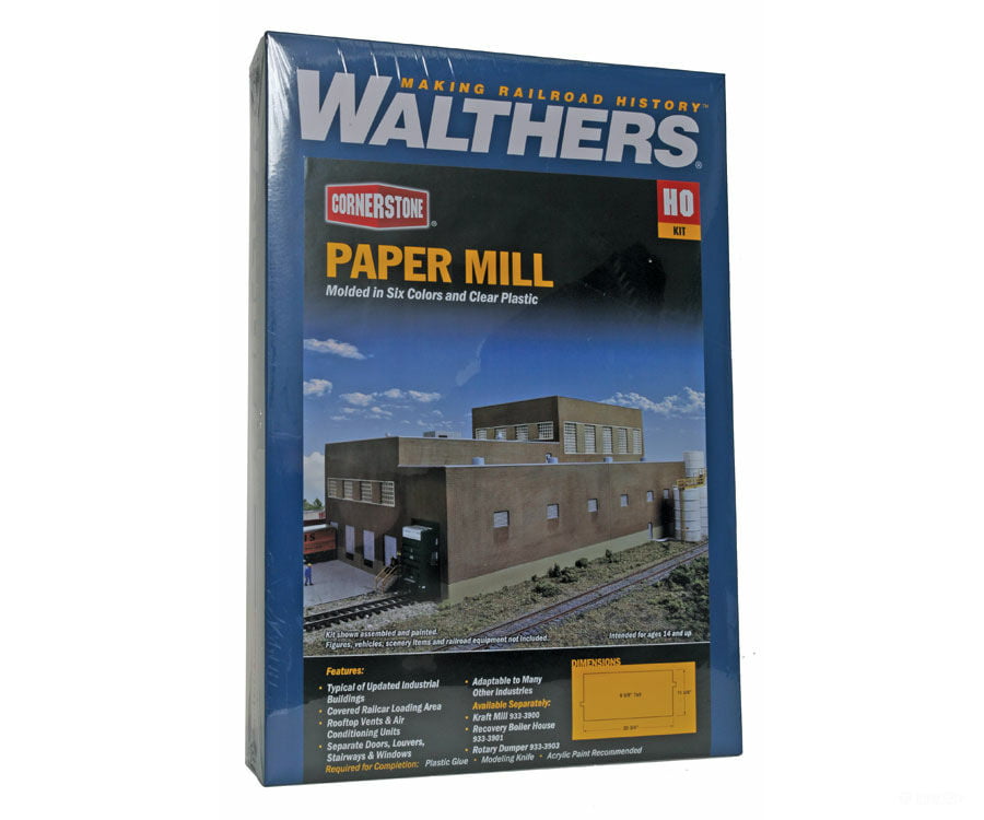 Walthers Cornerstone 3902 Paper Mill - Superior -- Kit 20-3/4 X 11-3/4 8-3/4’ 52.7 29.8 22.2Cm