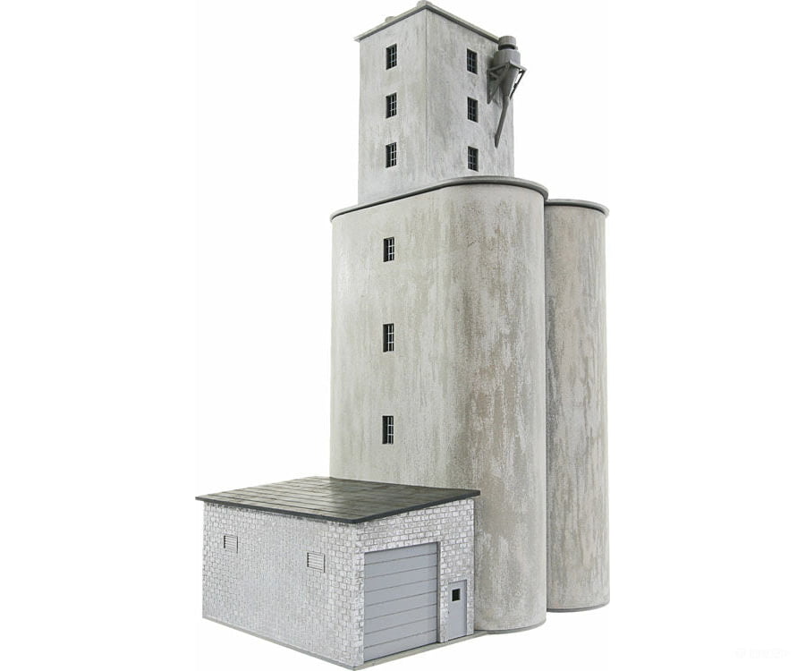 Walthers Cornerstone 4047 Prairie Co-Op Elevator -- Kit - 5-1/8 X 7-1/4 12’ 13 18.4 30.4Cm