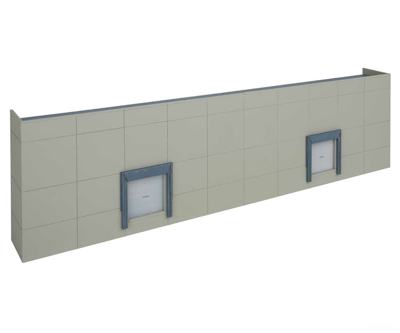 Walthers Cornerstone 4071 Modern Concrete Warehouse Background Building -- Kit - Each: 16-5/8 X