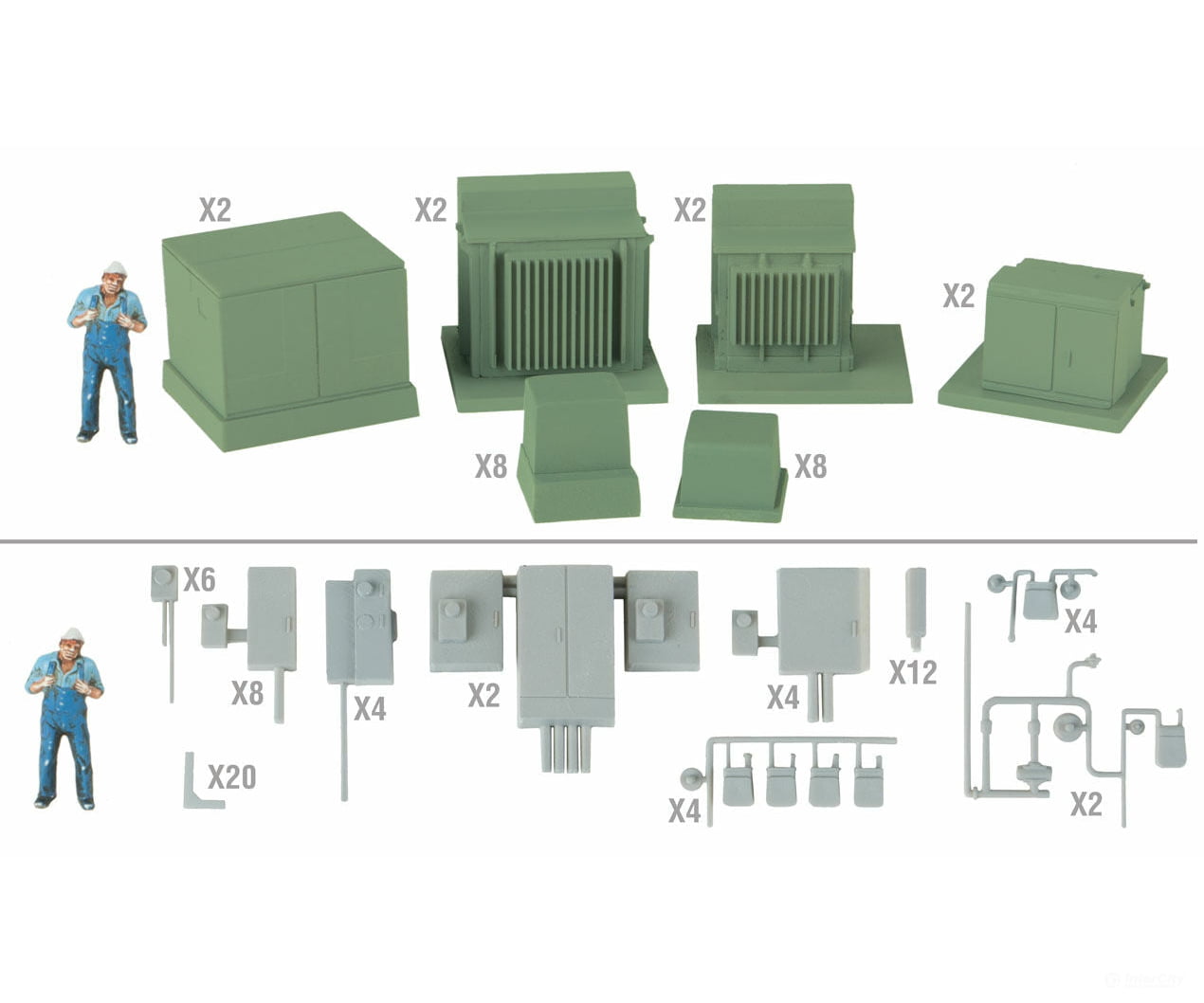 Walthers Cornerstone 4075 Modern Industrial Park Series -- Electrical Fixtures - Kit Scenery Details