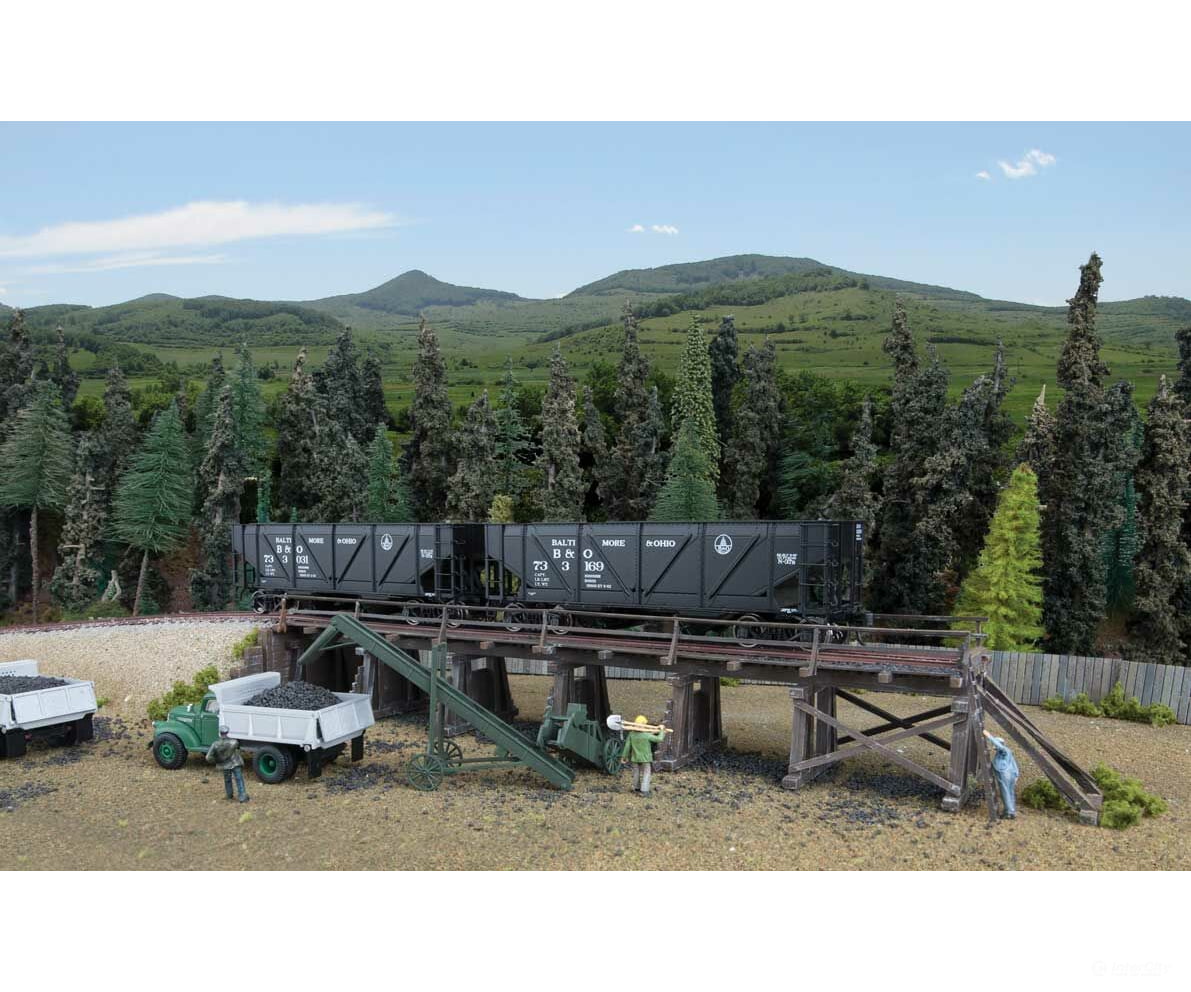 Walthers Cornerstone 4093 Coal Trestle -- Kit - 24-1/2 X 4-3/8 1-3/4’ 62.3 11.1 4.4Cm Structures