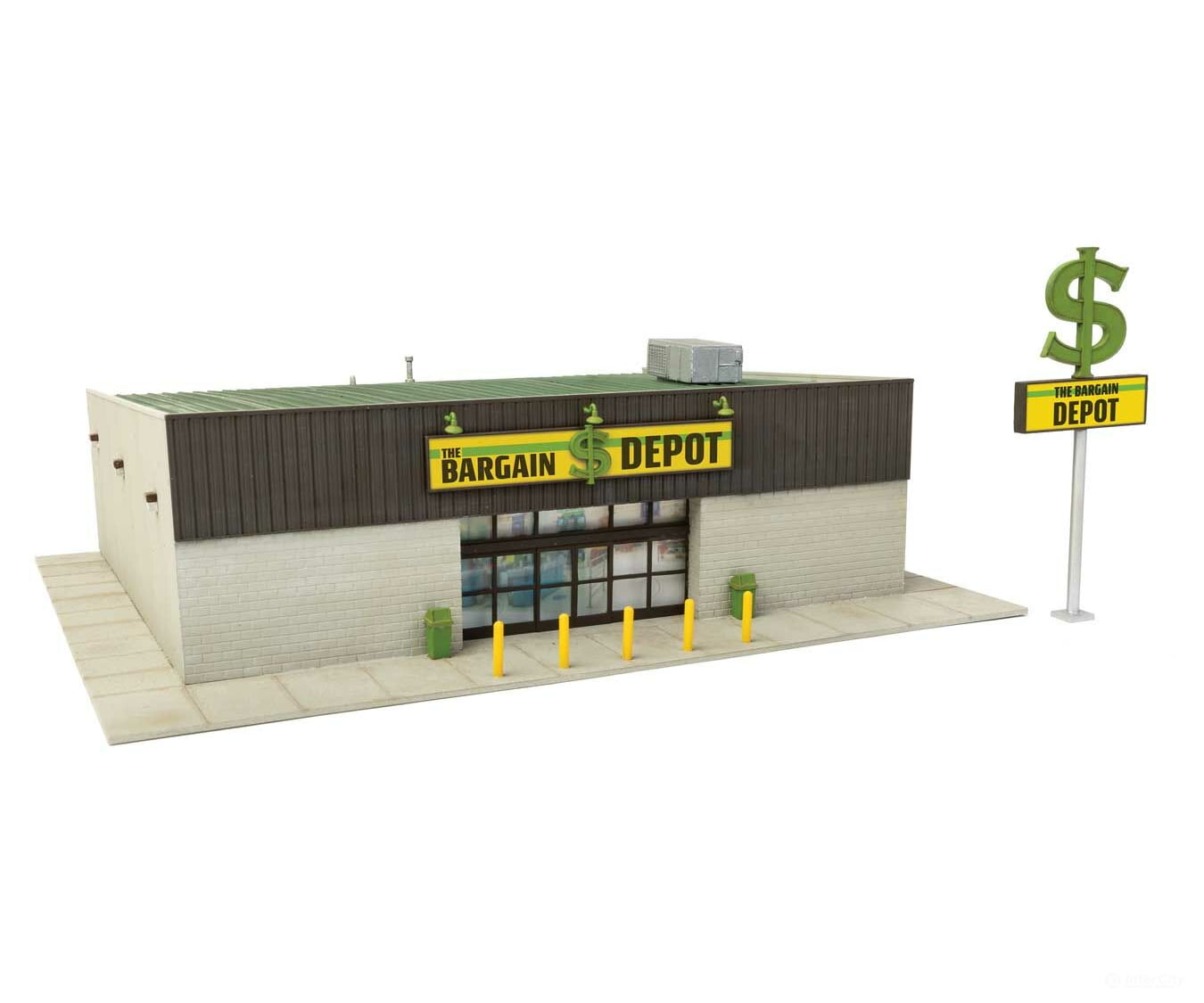 Walthers Cornerstone 4113 The Bargain Depot -- Kit - 8-9/16 X 9-15/16 2-7/8’ 22 25.2 7.3Cm