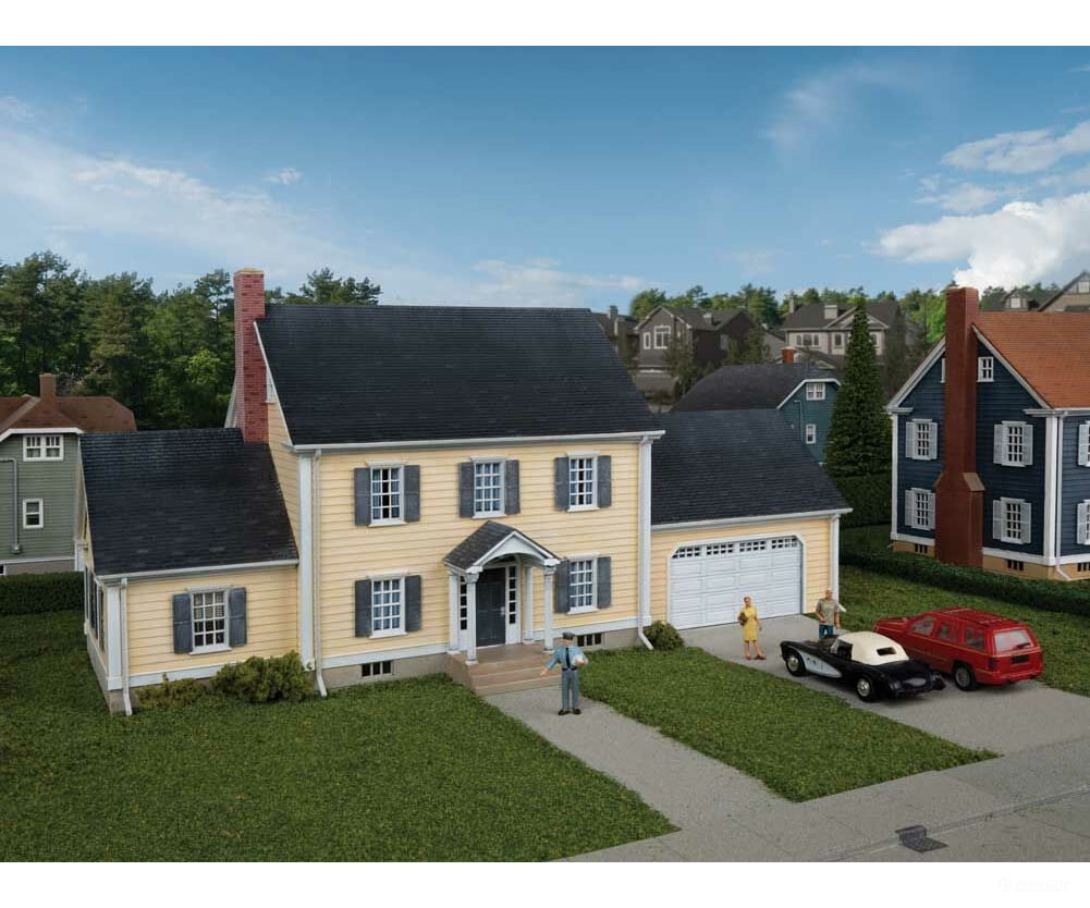 Walthers Cornerstone 4154 Executive House -- Kit - 9-15/16 X 5 4-3/4’ 25.2 12.7 12Cm Structures