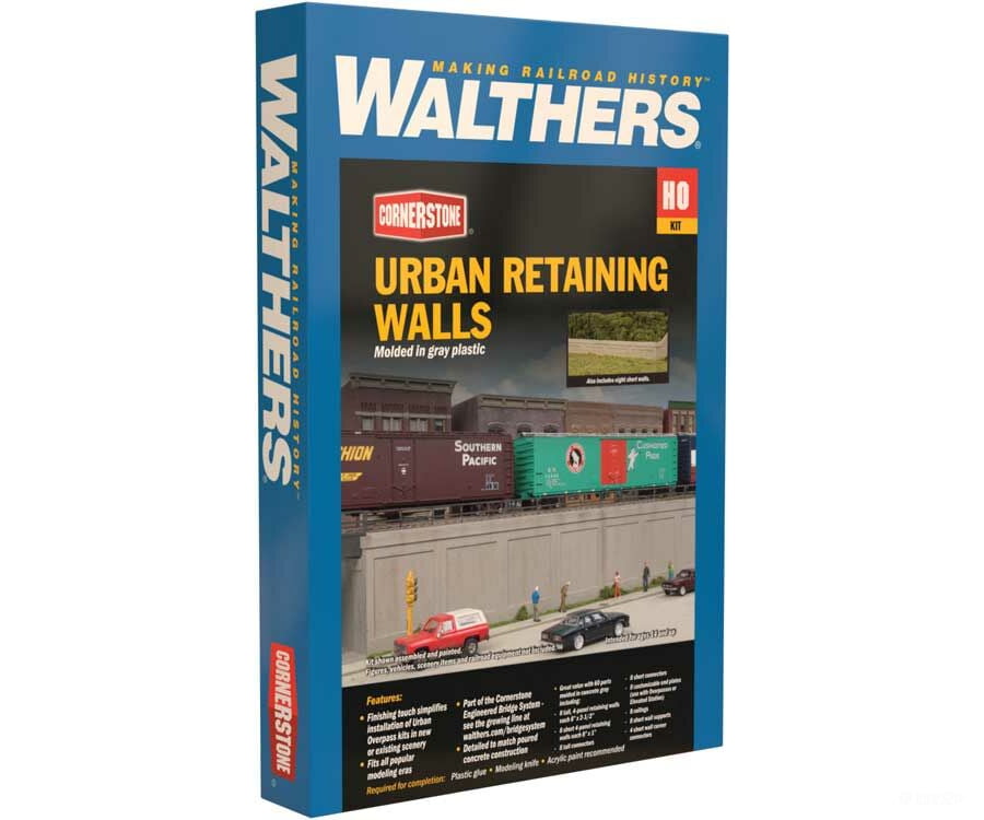 Walthers Cornerstone 4562 Urban Retaining Walls -- Kit Scenery Details