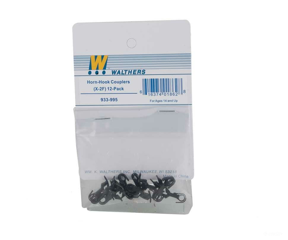 Walthers Cornerstone 995 Horn-Hook Couplers -- X-2F Pkg(12) & Trucks