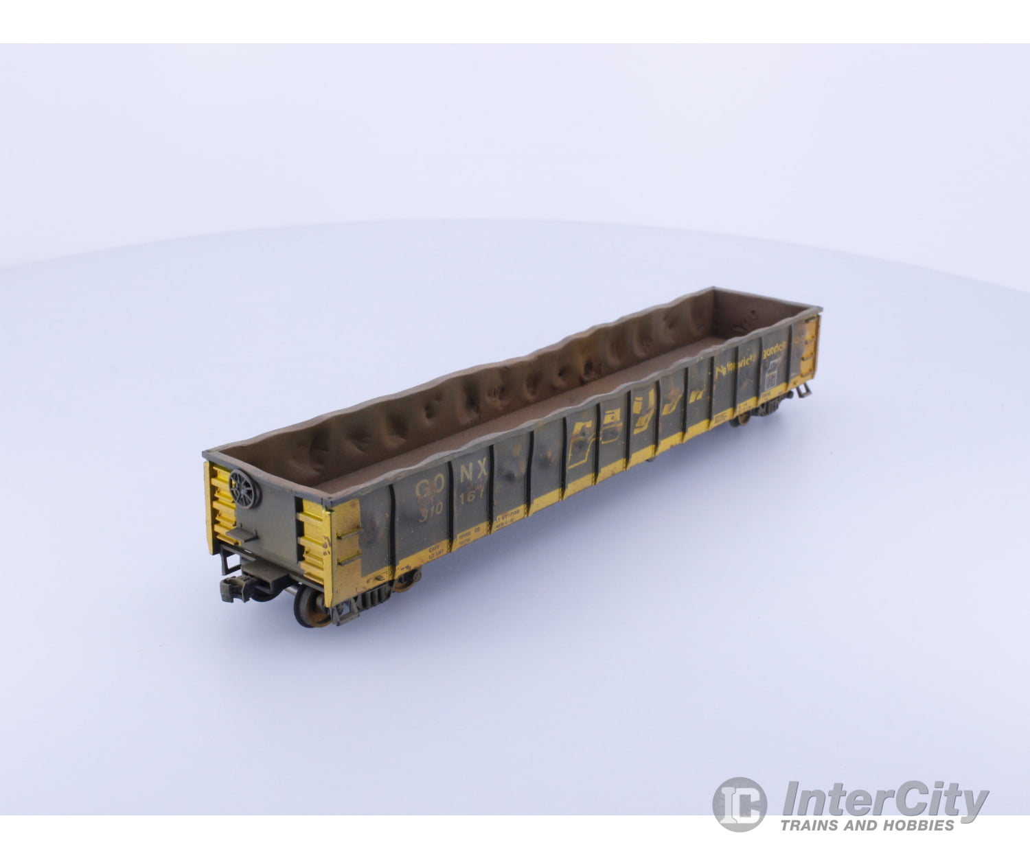 Walthers HO Low Side Hopper Prof. Weathered Railgon Company (GONX) 310161 Freight Cars