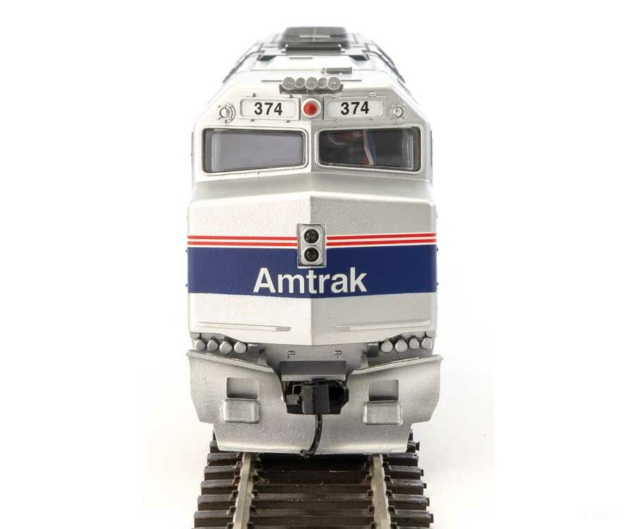 Walthers Mainline 19467 Emd F40Ph - Esu Sound And Dcc -- Amtrak(R) #374 (Phase Iv; Silver Wide Blue