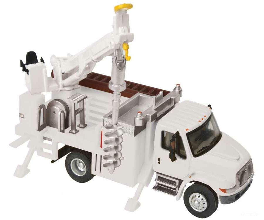 Walthers Scenemaster 11734 International(R) 4300 Utility Truck W/Drill - Assembled -- White