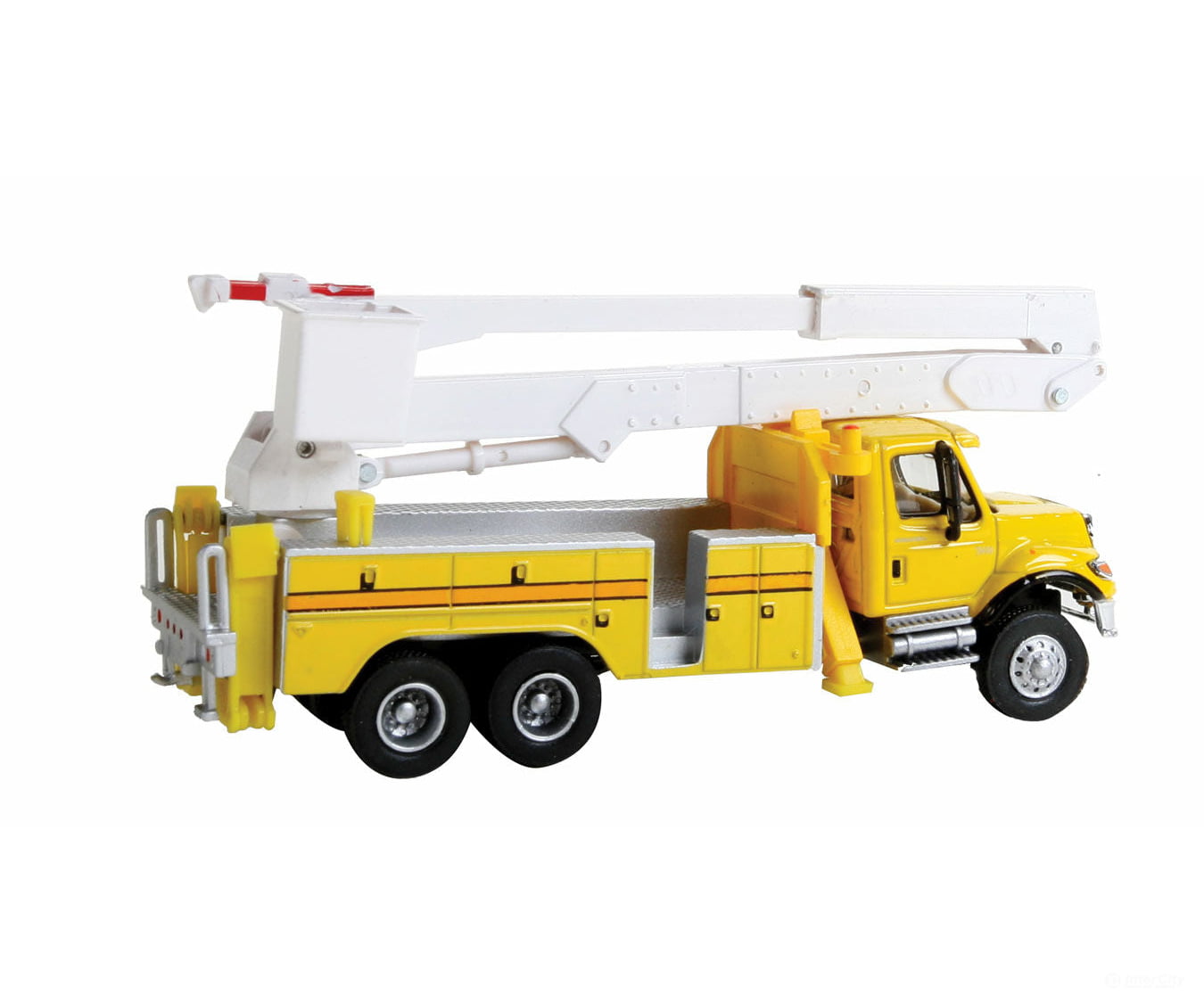 Walthers Scenemaster 11752 International(R) 7600 Utility Truck W/Bucket Lift - Assembled -- Yellow