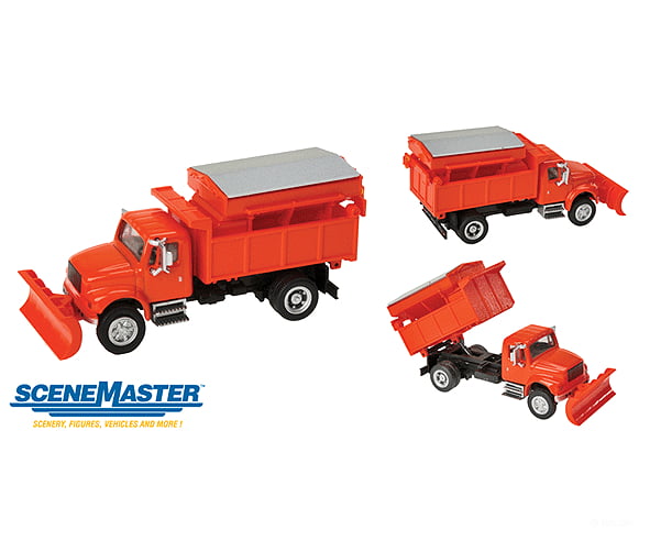 Walthers Scenemaster 11793 International(R) 4900 Dump Truck W/Snowplow & Salt Spreader - Assembled