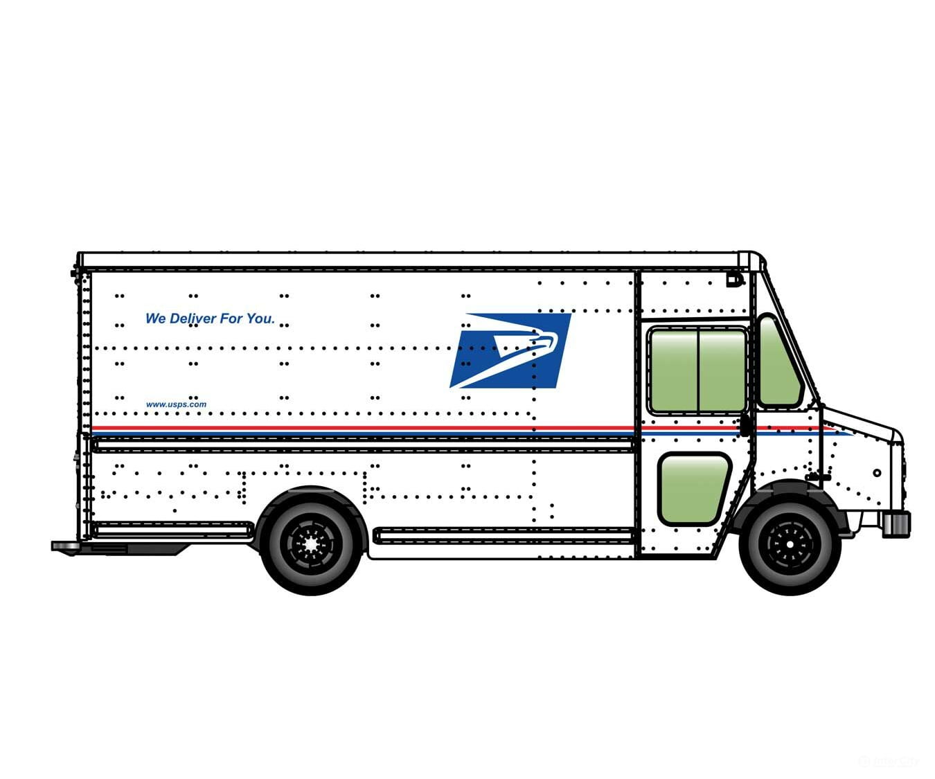 Walthers Scenemaster 12102 Morgan Olson(R) Route Star Van -- United States Postal Service(R) 2-Ton