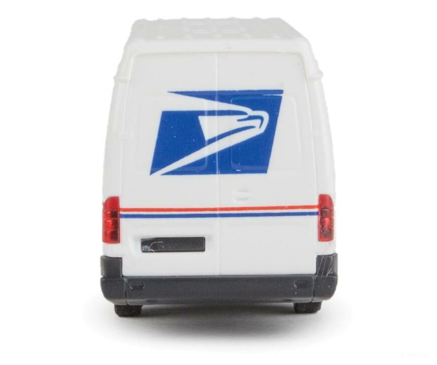 Walthers Scenemaster 12208 Delivery Van - Assembled -- United States Postal Service (White Blue Red;