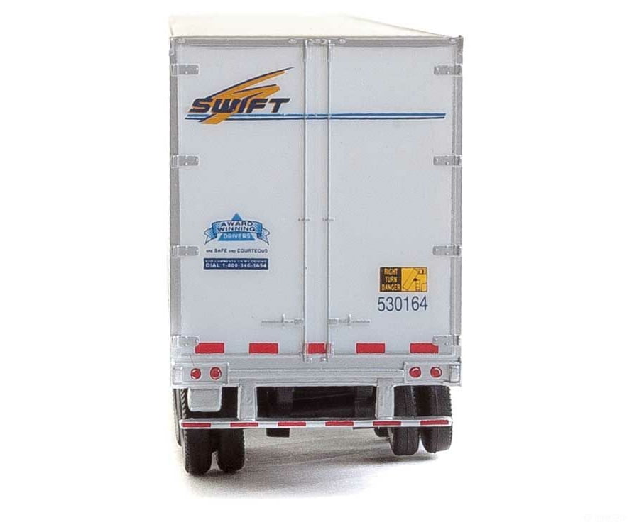 Walthers Scenemaster 2457 53’ Stoughton Trailer 2-Pack - Assembled -- Swift Freight Loads &
