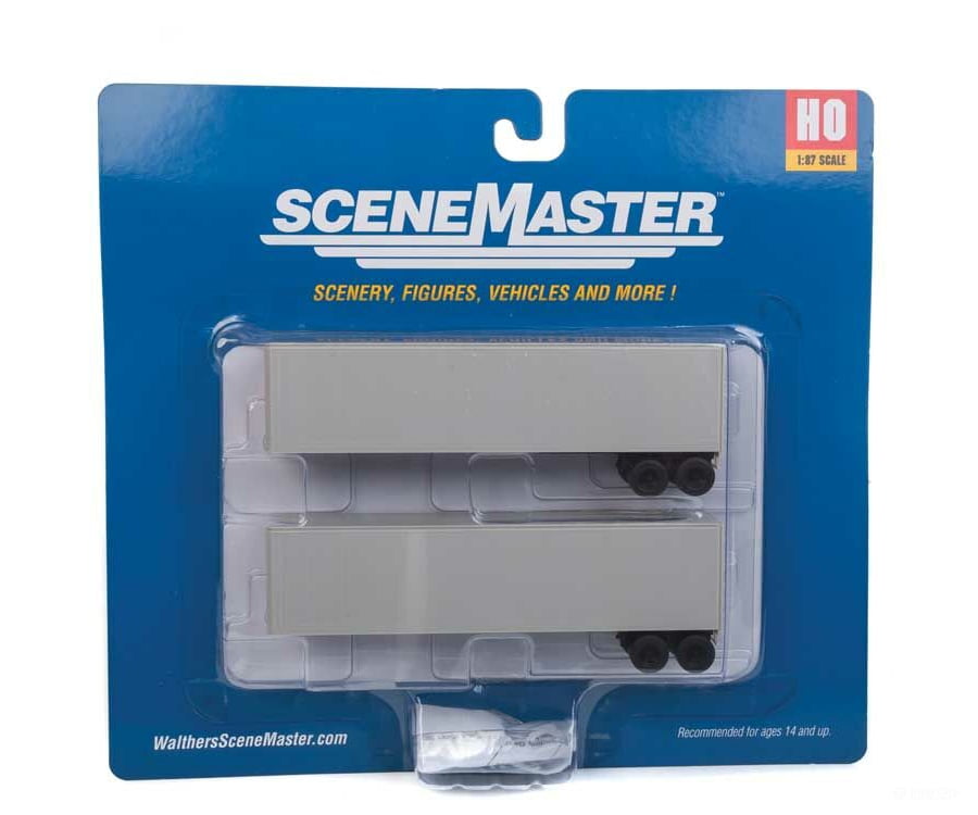 Walthers Scenemaster 2500 40’ Trailmobile Trailer 2-Pack - Kit -- Undecorated Freight Loads &